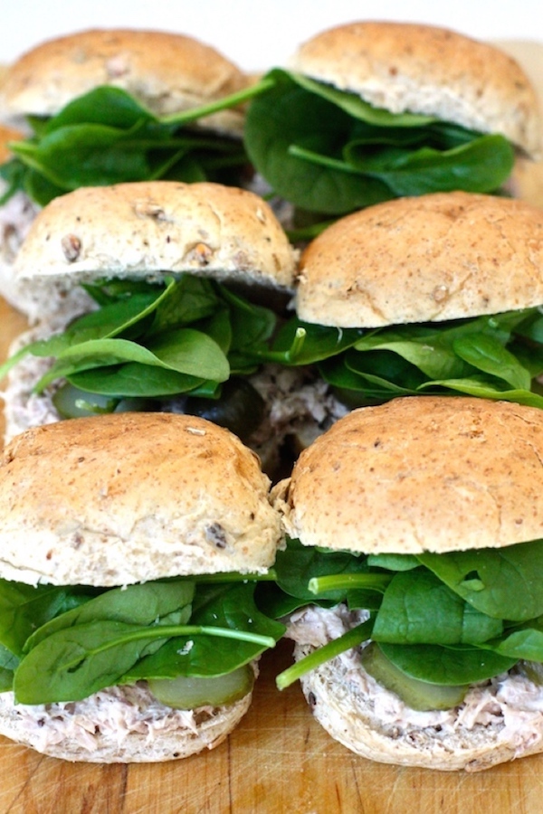 Tuna on granary rolls for sandwich fillings