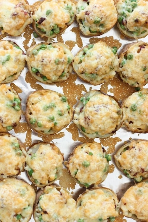 Loaded potato skins for easy to eat revision food