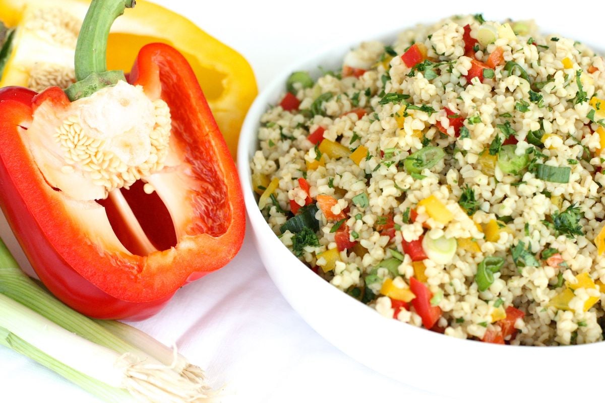 Bulgur Wheat and Pepper Salad horizontal