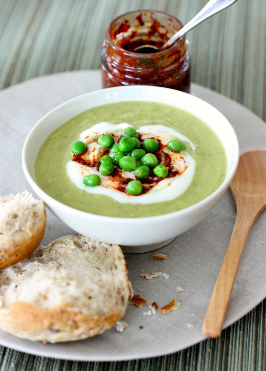 Green Pea and Courgette Soup cover