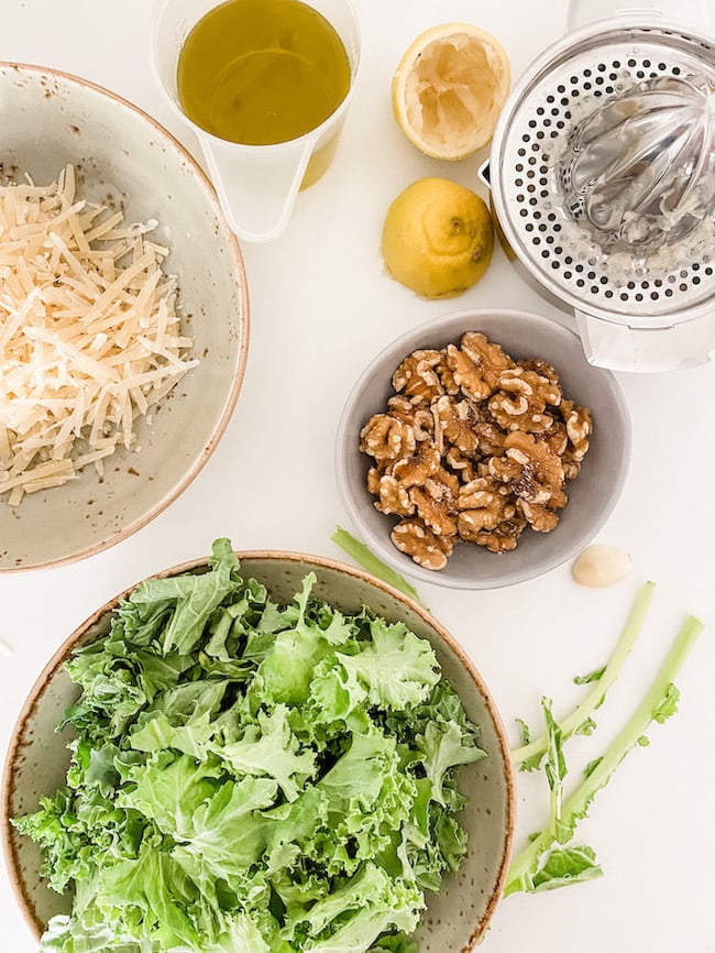 Ingredients for Kale Pesto