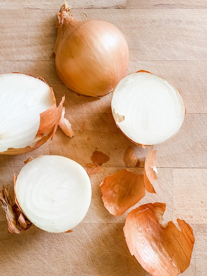 Onions ready for Instant Pot Chicken Stock
