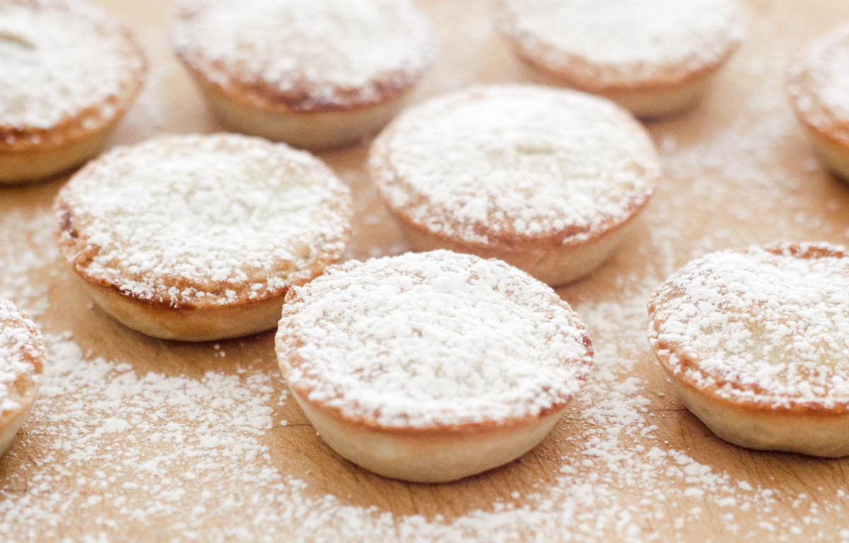 Freeze Ahead Mince Pies on a wooden board