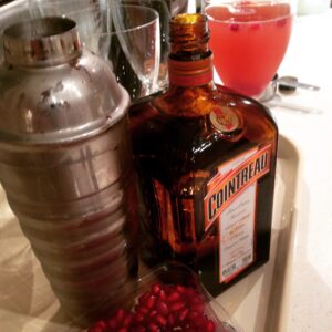 Pomegranate and ginger cocktail