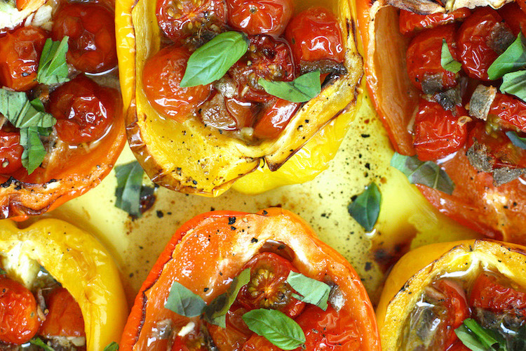 Roasted Peppers with Tomatoes and Anchovies zoom