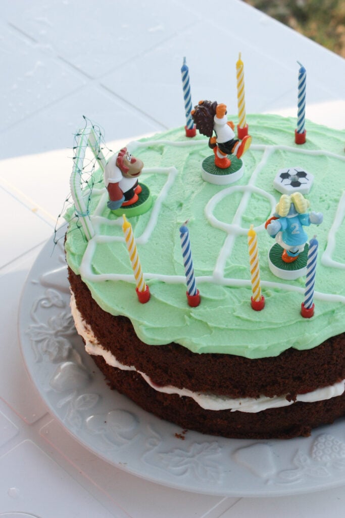 Football birthday cake