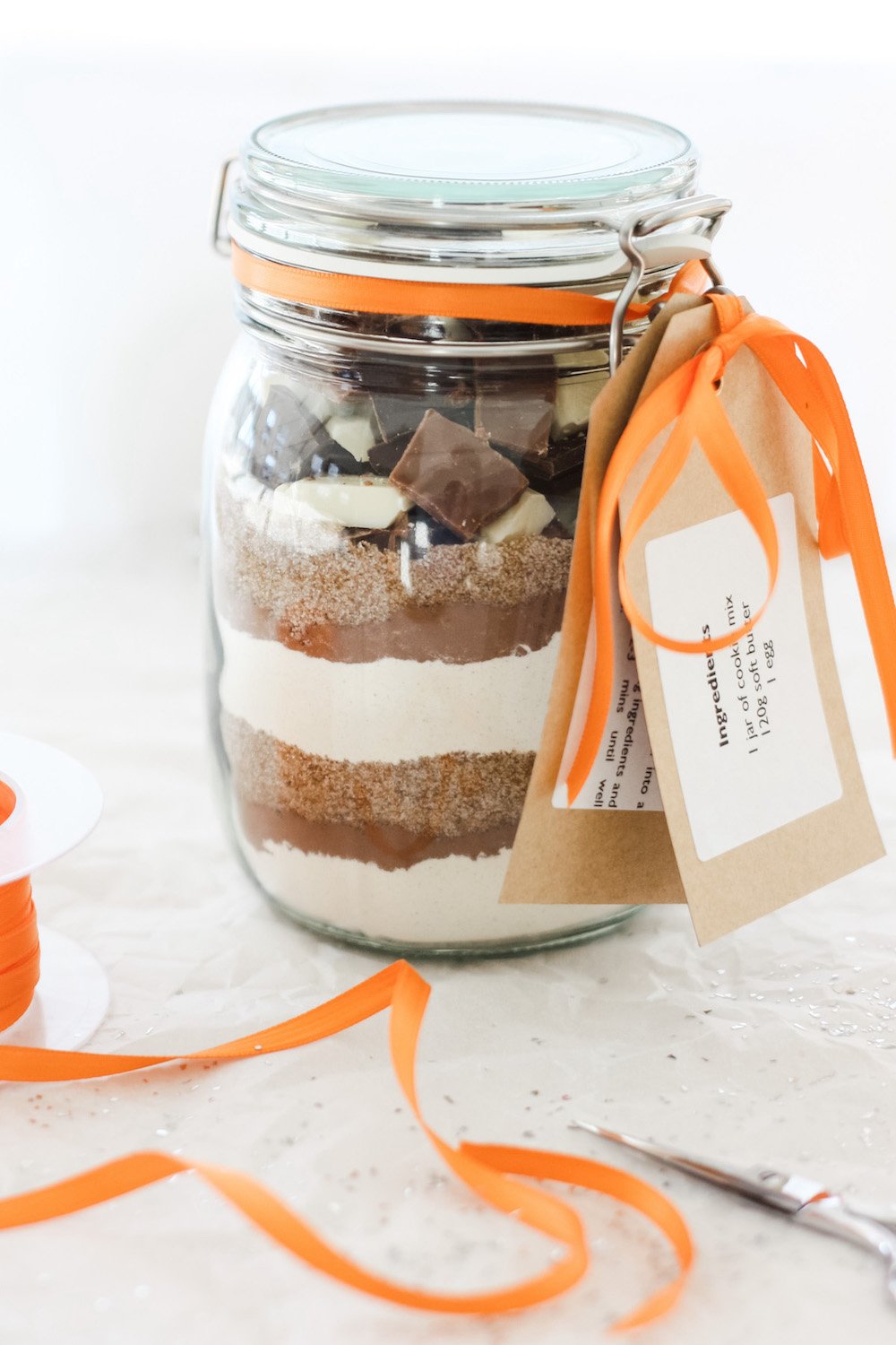 Triple Chocolate Cookie Mix in a jar