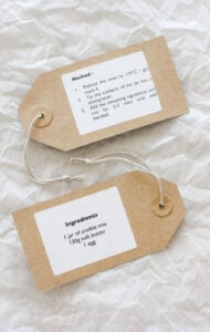 Triple Chocolate Cookie Mix labels