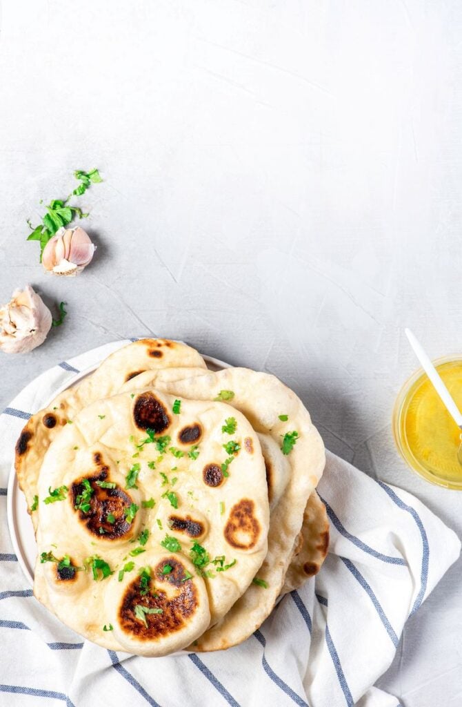 Naan bread from the freezer is a good addition to a takeaway alternative