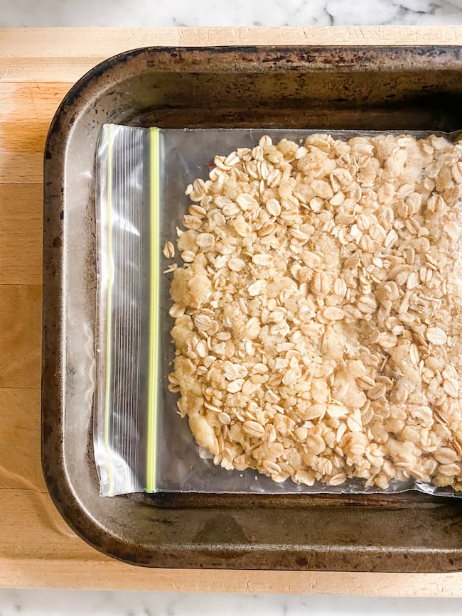 Leftover crumble topping from Individual Apple Crumbles